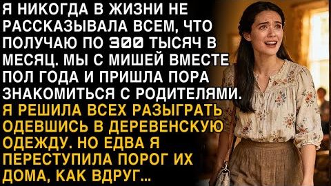 Я ПЛАКАЛ, ЧИТАЯ! СКРЫЛА 300К ЗАРПЛАТУ, ОДЕЛАСЬ ПО-ДЕРЕВЕНСКИ К РОДИТЕЛЯМ. ПЕРЕСТУПИЛА ПОРОГ! смотреть онлайн