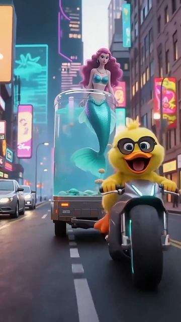 Несчастье с русалкой и уточкой 🧜 /Кто спасет утку? #смешной #утенок #милый #мультфильм смотреть онлайн