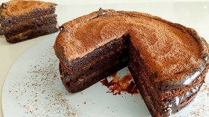 Марокканский шоколадный Торт без глютена с шоколадной глазурью из варёной сгущёнки!