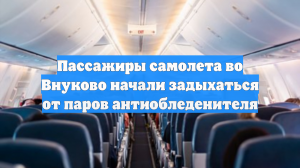Пассажиры самолета во Внуково начали задыхаться от паров антиобледенителя