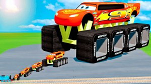 Молния Маквин и друзья на ОГРОМНЫХ колесах!