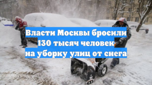 Власти Москвы бросили 130 тысяч человек на уборку улиц от снега