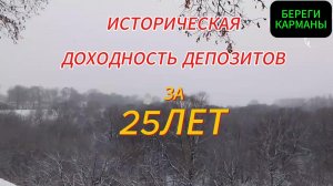 ДОХОДНОСТЬ ДЕПОЗИТОВ ЗА 25 ЛЕТ.