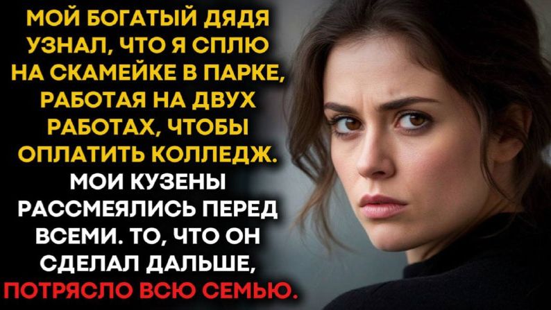 Мой богатый дядя узнал, что я сплю на скамейках в парке, работая на двух работах в колледже. смотреть онлайн