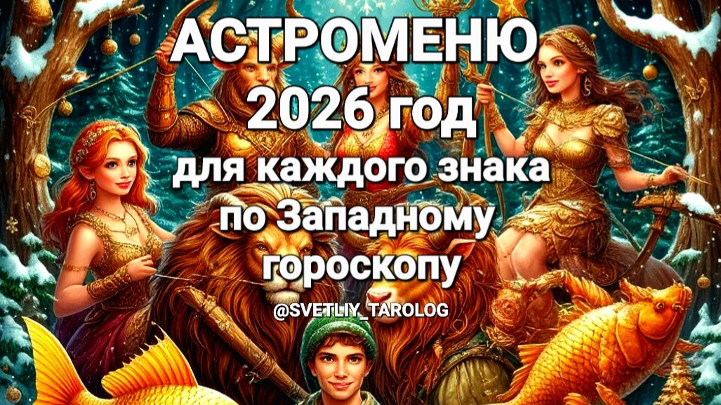 🔮 🐴 АСТРОМЕНЮ 2026 года для каждого знака зодиака по Западному гороскопу 🔮 смотреть онлайн