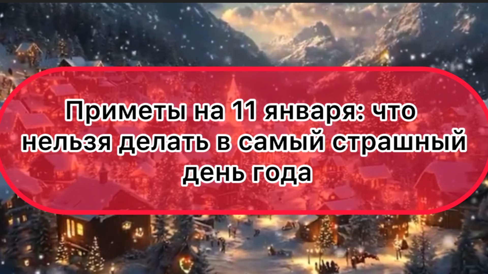 Приметы на 11 января: что нельзя делать в самый страшный день года