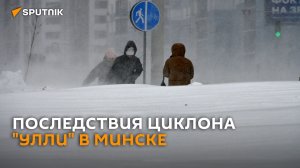 Последствия снежного циклона в Минске и окрестностях
