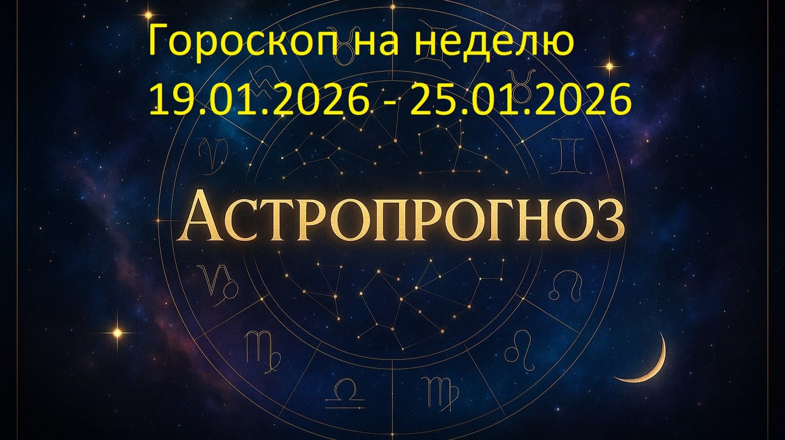 📅 Гороскоп на неделю с 19 по 25 января 2026 года смотреть онлайн