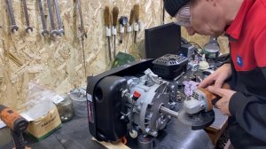 Сделал гибрид из лодочного мотора ветерок