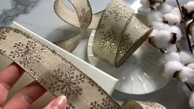 Декоративная лента ТЕССИЛЕ: СНЕЖИНКИ, текстиль, 270х4 см, XX1850540-4