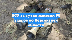 ВСУ за сутки нанесли 98 ударов по Херсонской области
