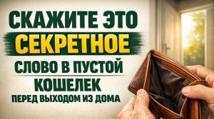 Шепните короткое слово в пустой кошелек перед дорогой и проверьте, что будет с деньгами