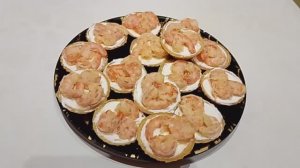 Тарталетки с креветками и сливочным сыром/Репетиция Новогоднего блюда/Жизнь в провинции/Россия//