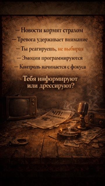 Новости кормят страхом