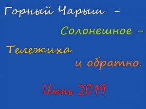 Автопутешествие по Алтаю. Горный Чарыш-Солонешное-Тележиха и обратно. Июнь 2019 года