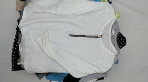 39005 Блузки трикотажные длинный рукав, 16пак, A3C, секонд (cream/extra) оптом