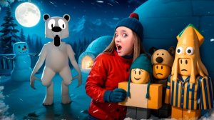 СПАСАЮСЬ ОТ МЕДВЕДЯ ЛЮДОЕДА В 99 НОЧЕЙ В ЗИМНЕМ ЛЕСУ РОБЛОКС! КВИНКА В ШОКЕ!