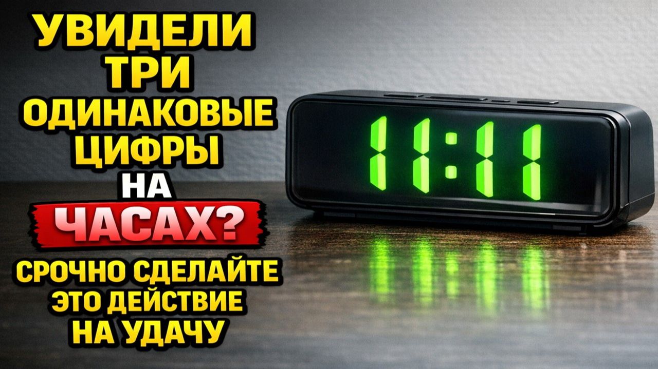 Поймали на часах три одинаковые цифры - выполните простой ритуал и подтяните удачу и достаток смотреть онлайн