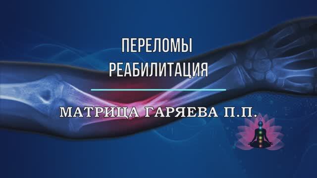 ПЕРЕЛОМЫ КОСТЕЙ*РЕАБИЛИТАЦИЯ*ОРИГИНАЛЬНАЯ МАТРИЦА ГАРЯЕВА П.П.