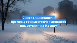 Синоптики подвели промежуточные итоги «снежного нашествия» на Москву