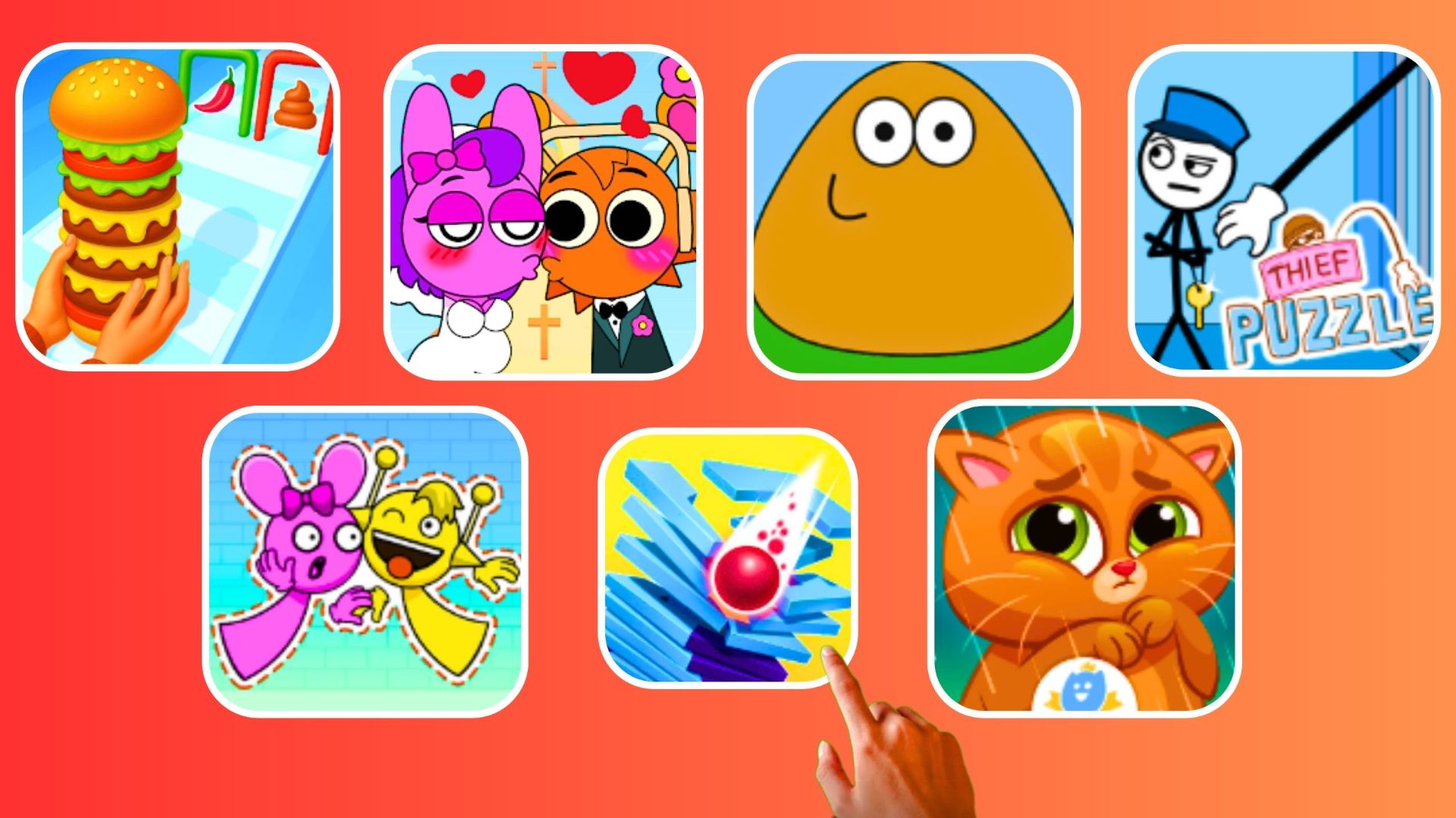 🌈Sprunki & Well Challendge & Burger Master & Bubbu & Pou & ThiefPuzzle смотреть онлайн