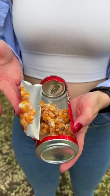 Делаем попкорн в лесу #camping #bushcraft