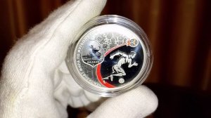 Первое серебро в Новом году/ Монета 3 рубля " Чемпионат мира по футболу в России" Казань.