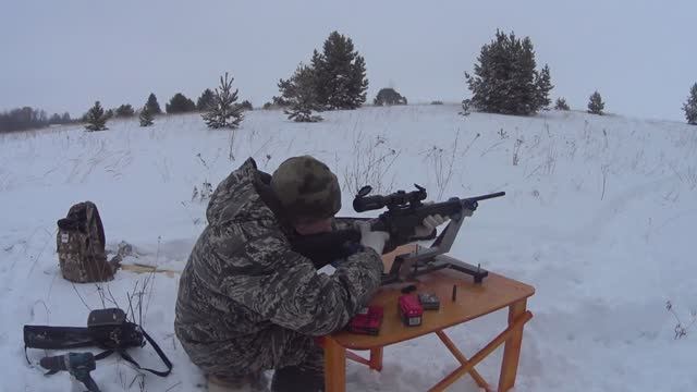 Пристрелка винтовки Hatsan Escort ERX 308 Win с оптикой, проще некуда))). смотреть онлайн
