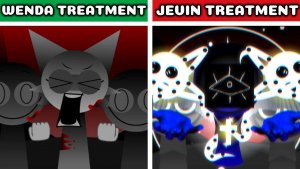 INCREDIBOX SPRUNKI🎵: WENDA🌺 VS JEVIN💙 TREATMENT⚡️ У КОГО ЖЕСТЧЕ УДАР?👊🤯