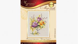 Обзор набора от Чудесной иглы "Весенний букетик"