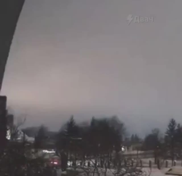 Кадры удара предположительно БРСД «Орешник» с другого ракурса. смотреть онлайн