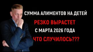 Сумма алиментов на детей резко вырастет с 1 марта 2026 года! Что произойдет? Разбираемся...