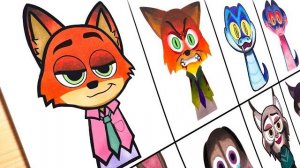 РИСУЕМ ЗВЕРОПОЛИС 2 МИЛЫЙ И СТРАШНЫЙ МУЛЬТИК! УЧИМСЯ РИСОВАТЬ НИКА УАЙЛЬДА КЛАССНАЯ РЕАКЦИЯ