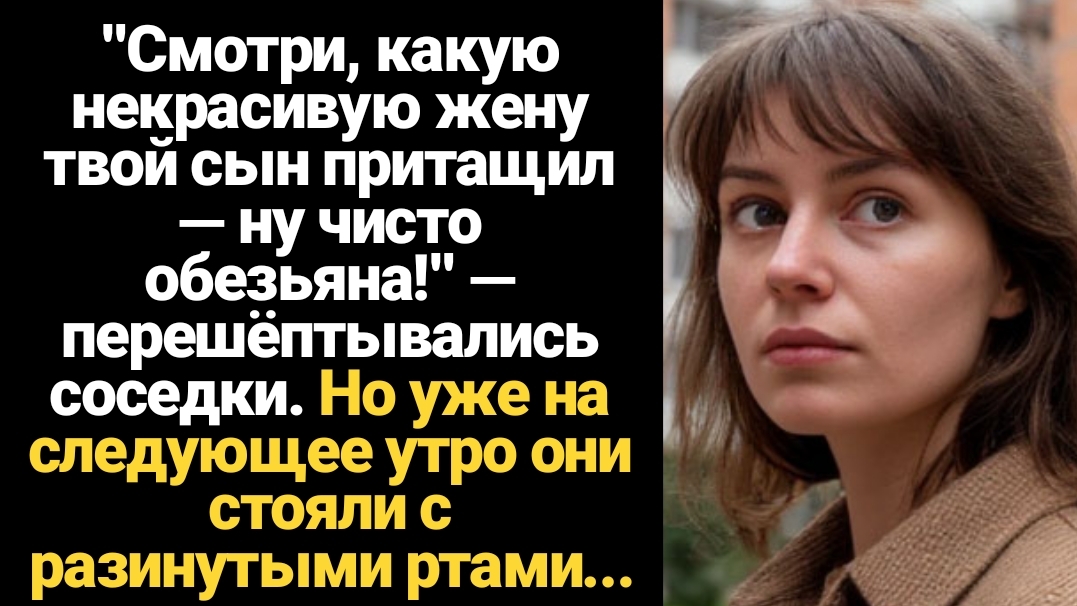 ИСТОРИИ ИЗ ЖИЗНИ/"Смотри, какую некрасивую жену твой сын притащил — ну чисто обезьяна!" — перешёптыв смотреть онлайн
