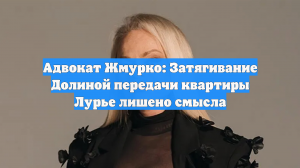 Адвокат Жмурко: Затягивание Долиной передачи квартиры Лурье лишено смысла