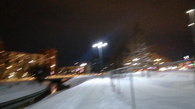 Стадион СКА вечером зима 2026