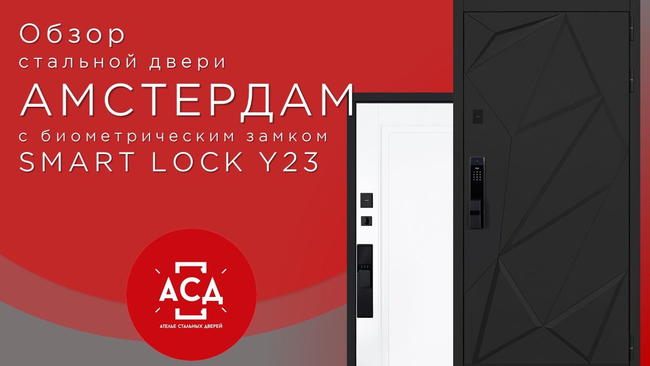 Стальная дверь Амстердам с биометрическим замком Smart lock y23 смотреть онлайн