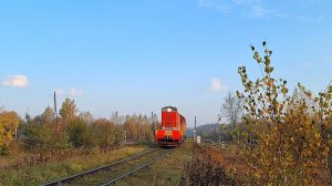 Лапшангская "малайка" на фоне красок осени под ЧМЭ3-2120