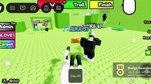 получил в игре roblox 200% ауры и прошёл пару раз башню