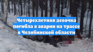 Четырехлетняя девочка погибла в аварии на трассе в Челябинской области