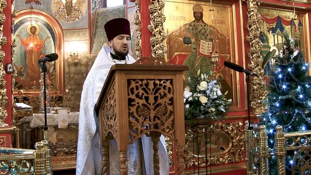 Рождественское послание Патриарха Кирилла огласил клирик храма протоирей  Владимир  Великий.  2026 г смотреть онлайн