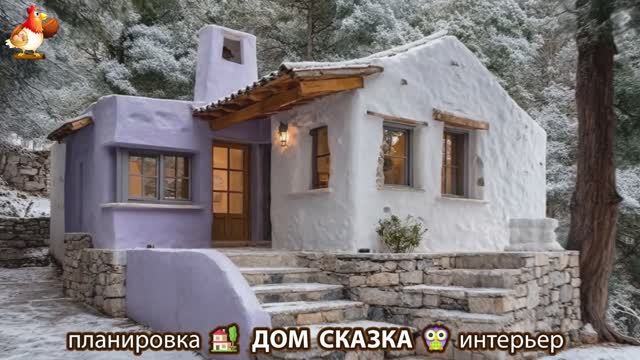 Сказочный дом мечты зимой – 3D идея для вдохновения с планировкой и интерьером 🏡🏚️🏠 вариант (12)
