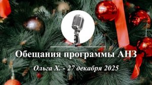 Спикерская Новогоднего марафона АНЗ "Обещания программы АНЗ", Ольга Х., 27.12.2025