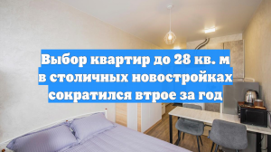 Выбор квартир до 28 кв. м в столичных новостройках сократился втрое за год