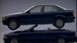 Прикольная реклама «трёшки» BMW (E36) из девяностых. Идеальная развесовка седана и безопасность каб