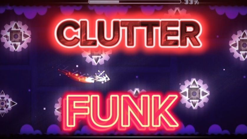 Играю в геометрий дэш прохожу CLUTTERFUNK жестокий уровень смотреть онлайн