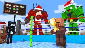 Мобы против Титана в Майнкрафте, новый ЧЕЛЛЕНДЖ