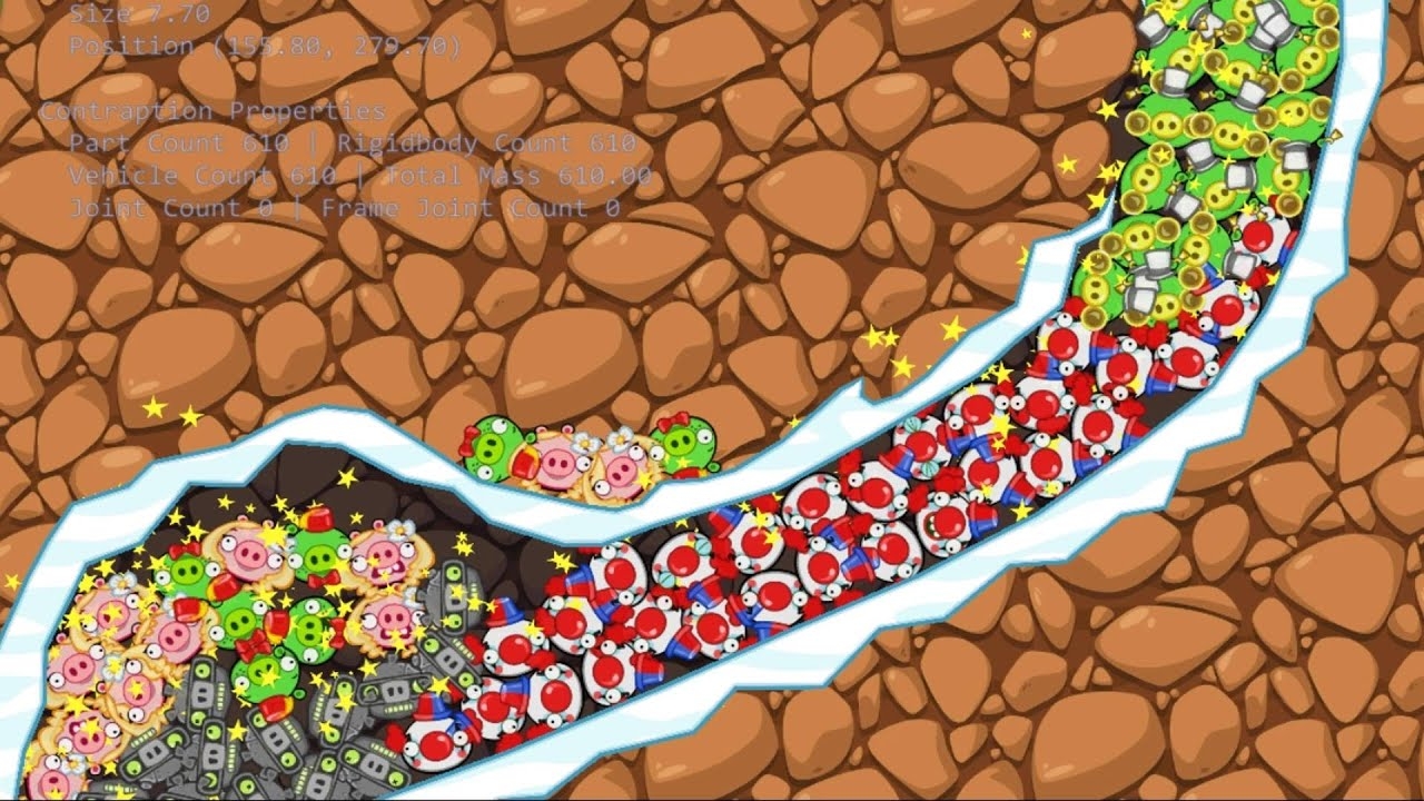 Bad piggies: 1000 поросят нюши и клоуны  падают вниз ⏬ смотреть онлайн