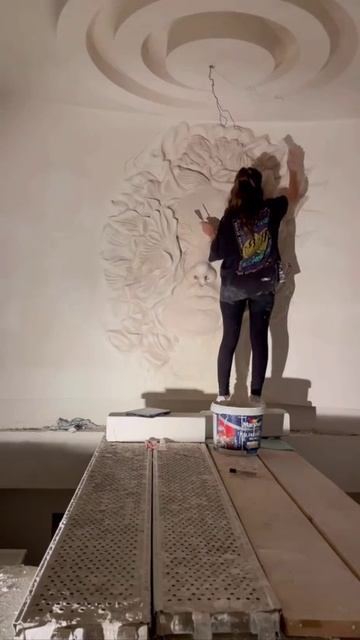 Объемный рисунок на стену своими руками.