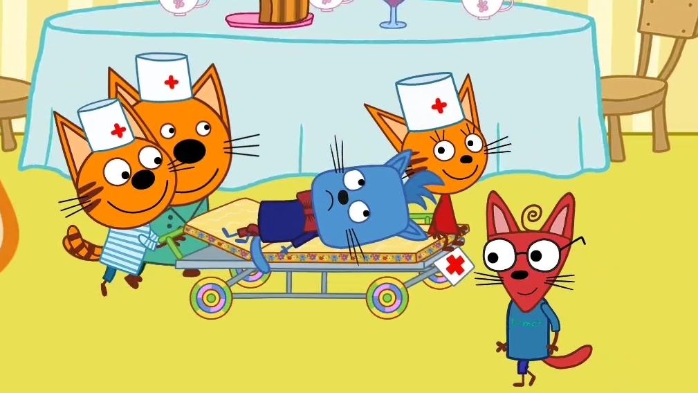 Три Кота Мультфильм Котик у Доктора Пилюлькина.